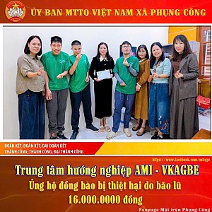 Chia sẻ yêu thương ủng hộ đồng bào bị bão lũ