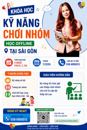 Khoá tập huấn kỹ năng chơi nhóm cho trẻ tự kỷ